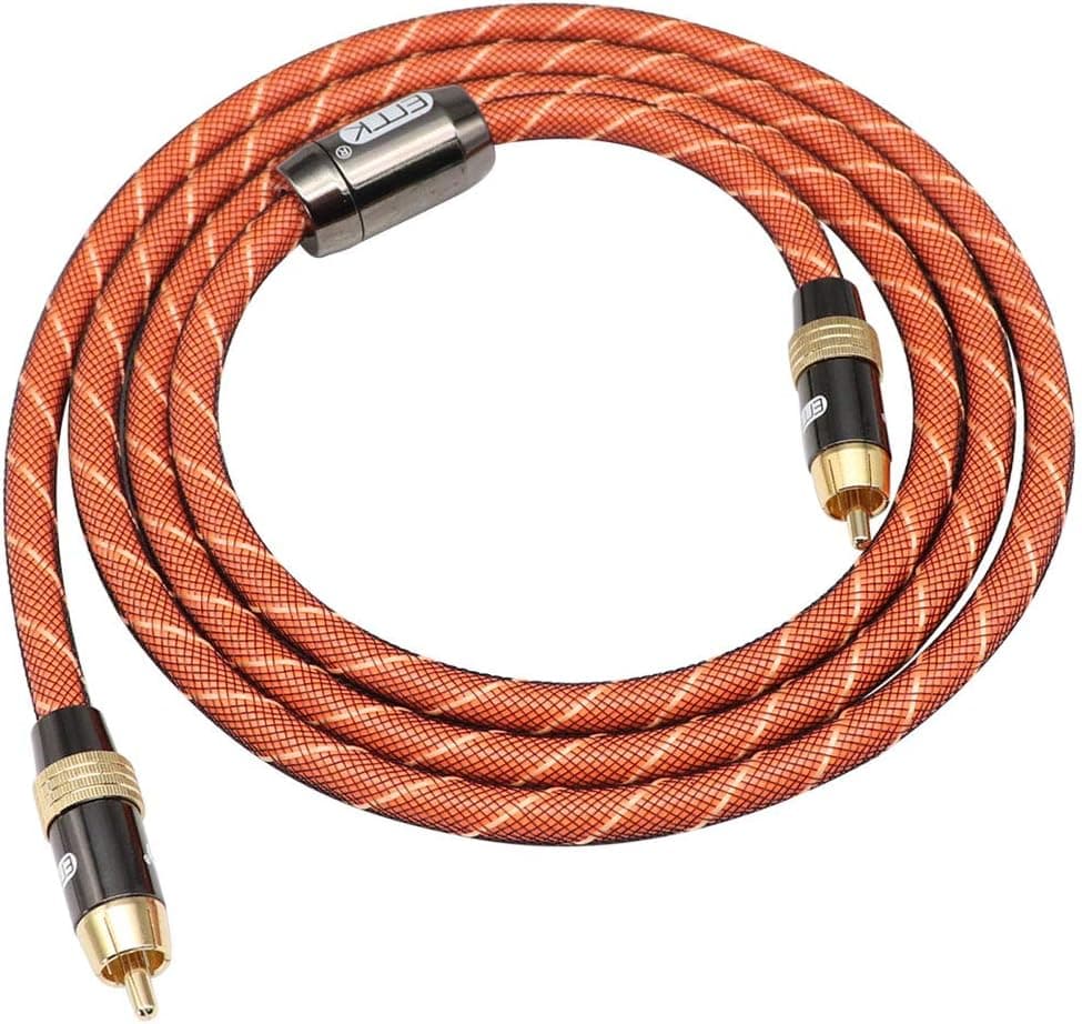 Digital Audio Coaxial Cable (5 Feet) Dual Shielded with RCA to RCA Gold-Plated Connectors-QiCheng&LYS
