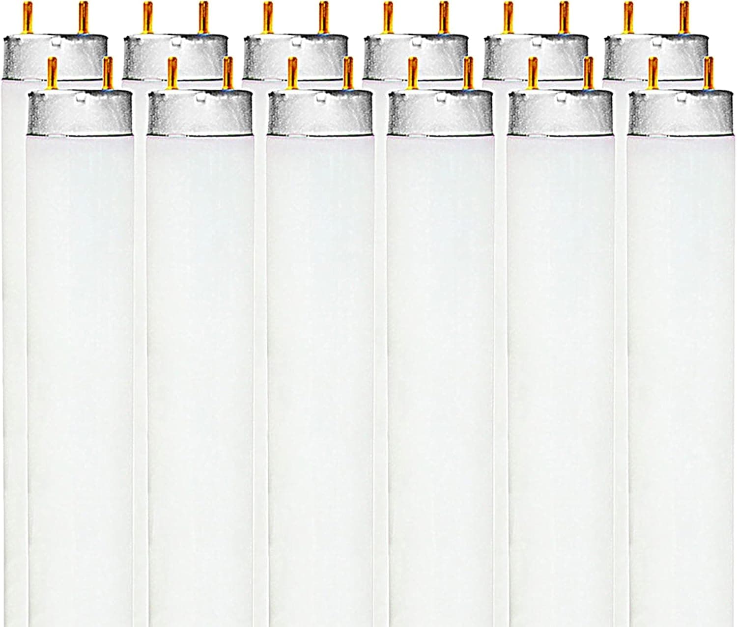 LUXRITE F17T8/865 17W 24 Inch T8 Fluorescent Tube Light Bulb, 6500K Daylight, 1350 Lumens, G13 Medium Bi-Pin Base, LR20755, 12-Pack