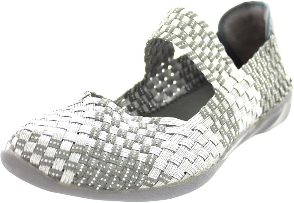 Bernie Mev Women'S, Cuddly Slip-On Shoe Silver Gray, 6.5 M US