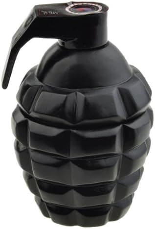 Grenade Shaped Mug Coffee Cup w/ LED Light on the Cap Black