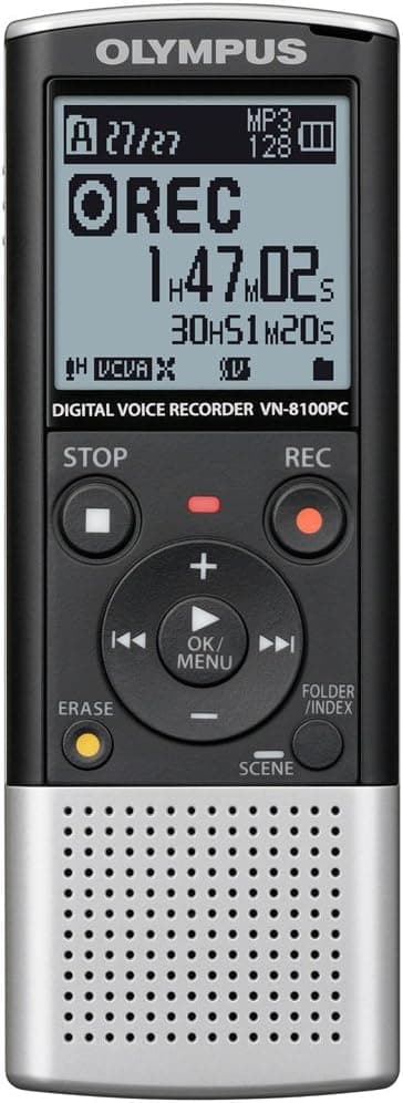 Olympus VN-8100PC Digital Voice Recorder 142600 (Silver and Black)