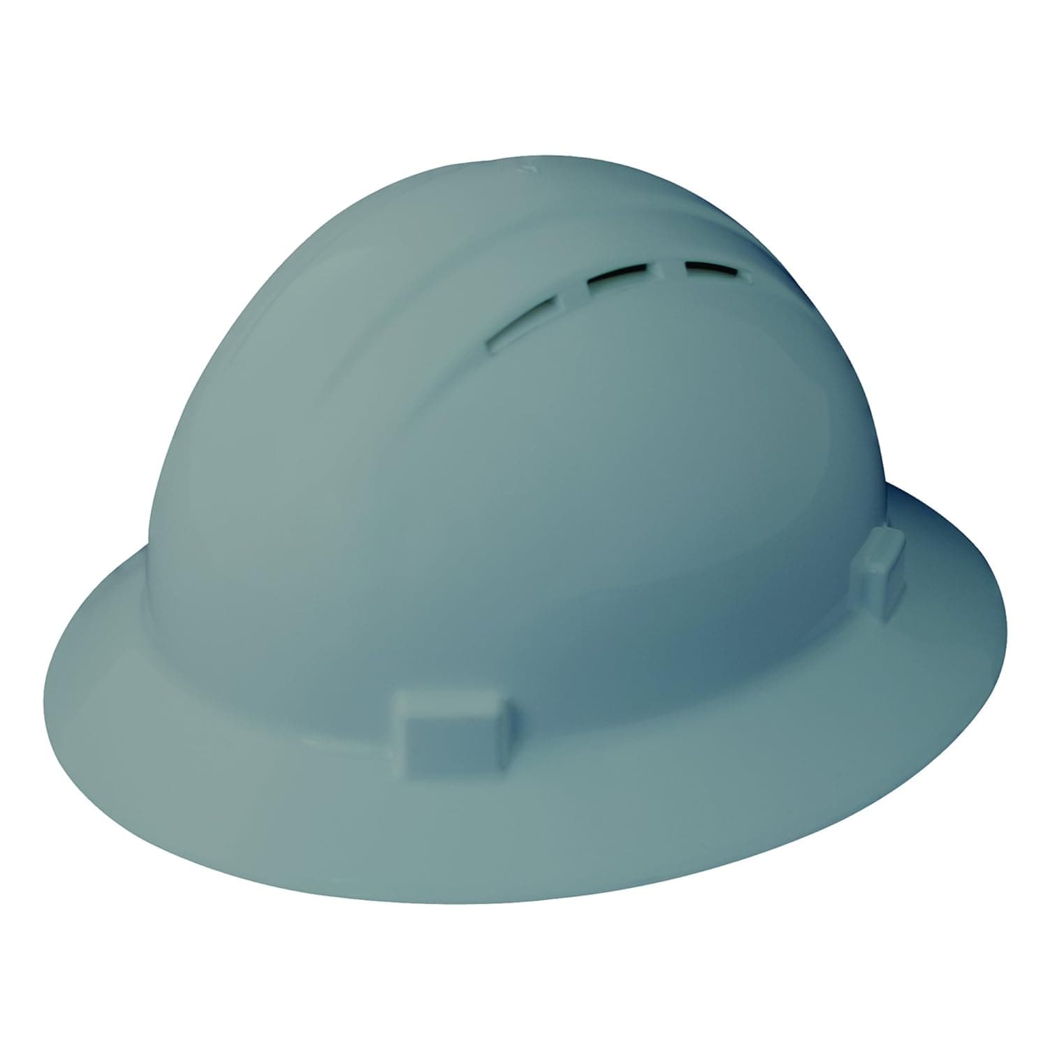 ERB 19637 Americana Full Brim Vent Mega Ratchet Hard Hat, Size: 6 1/2 - 8, Gray