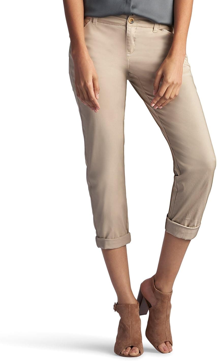 Lee Women's Midrise Fit Essential Chino Capri Pant