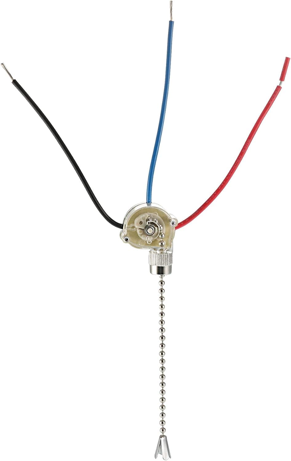 uxcell 3 Way Fan Light Switch with Chrome Pull Chain (Pack of 1 sets)