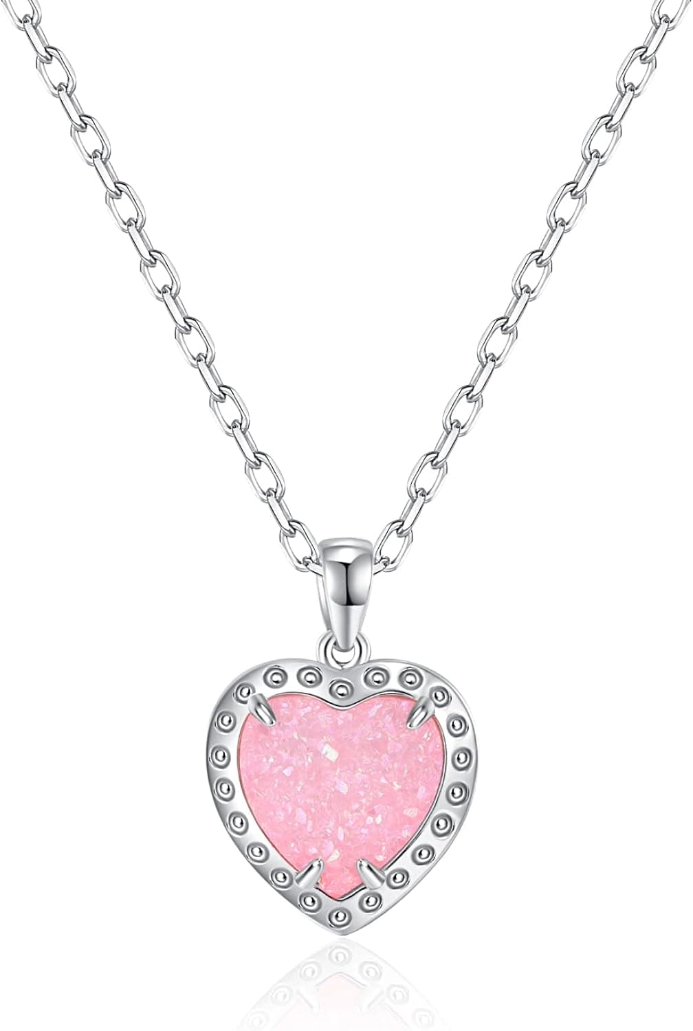 ITS4YEO Initial Pendant Necklace for Girls Sterling Silver 14K Gold Plated Handmade Necklace with Pure Natural Stone Necklace for Girls Jewelry Gift for Girls