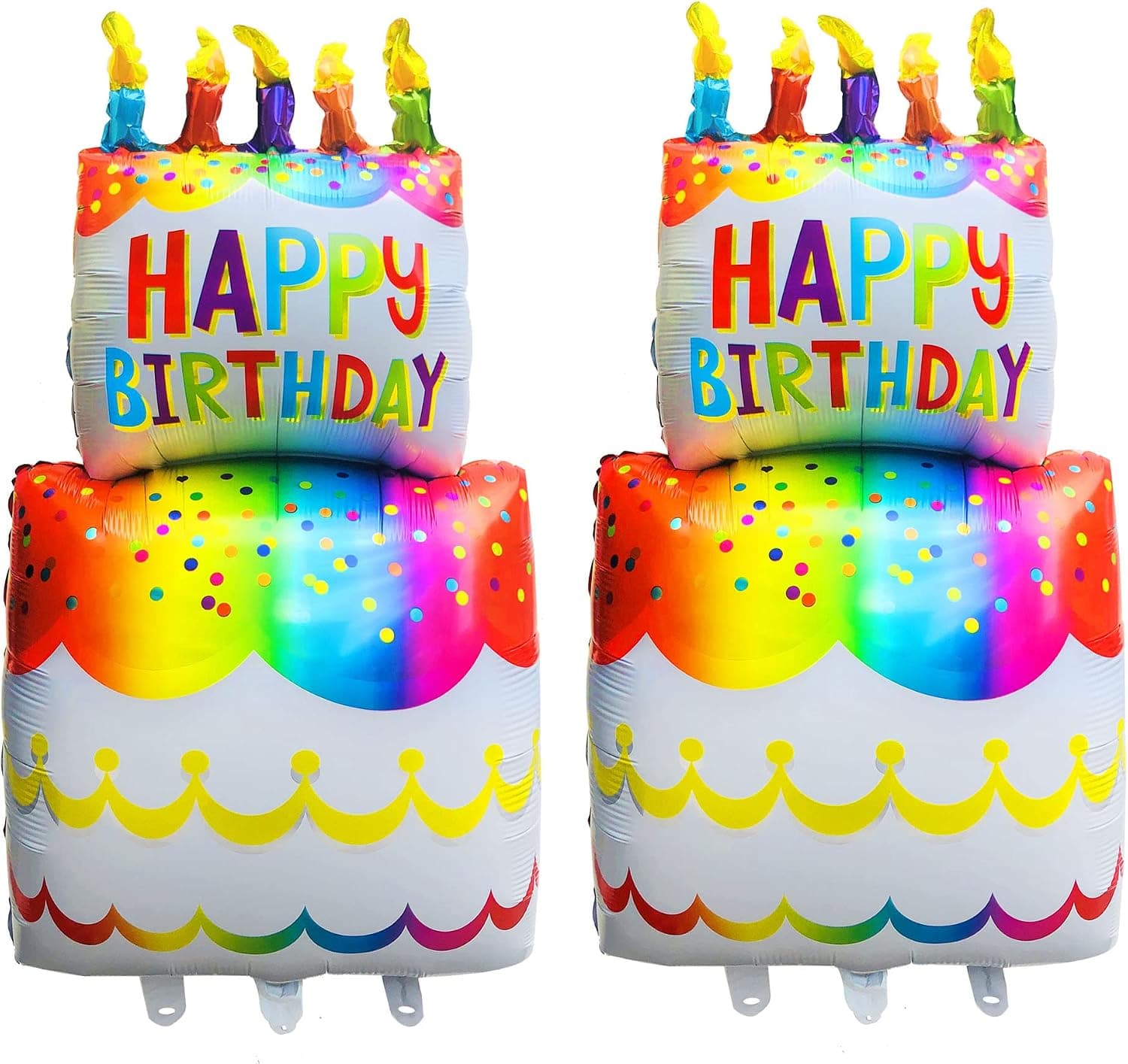 Happy Birthday Balloons Cake Inflated Balloon for Delivery Bday Decor Foil Ballons Mylar Letter Large Ballon Self-inflating Birthday Party Decorations 2 Pcs 43 Inches