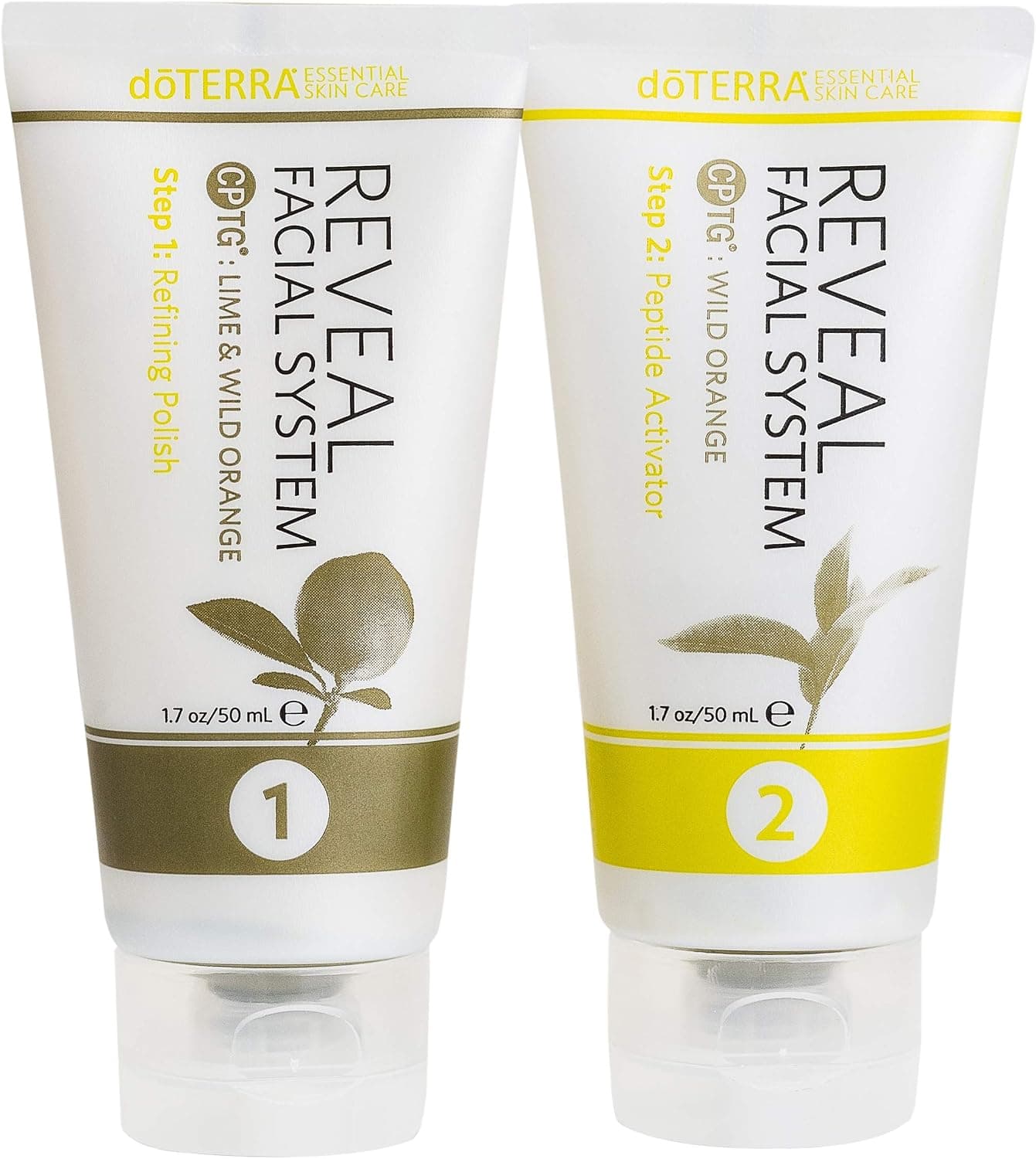 doTERRA - Reveal Facial System - Essential Skin Care - 1 Kit Includes Refining Polish and Peptide Activator (3.4 oz total)
