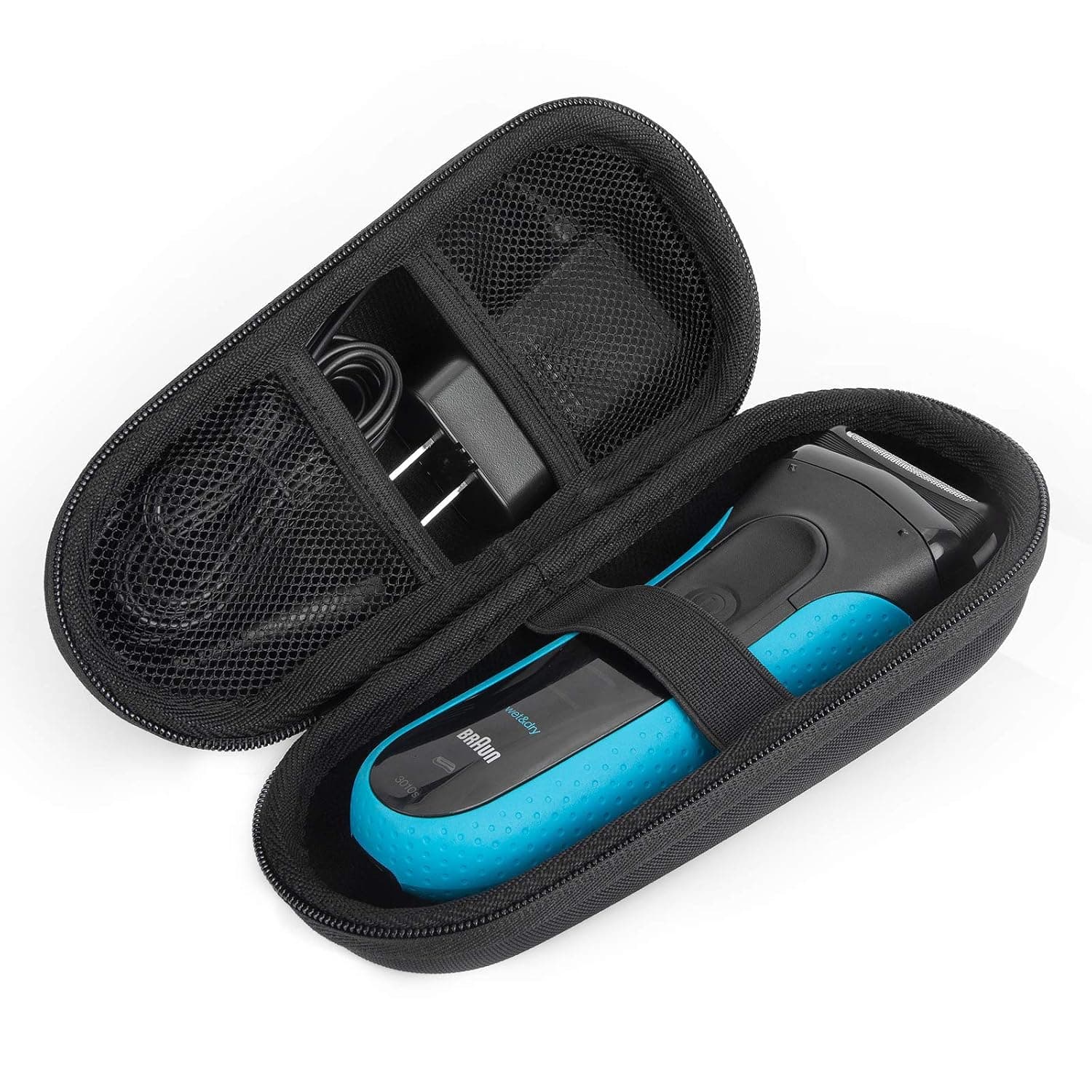 Yinke Case for Braun Series 3/ Series 5, 3040s, 3010S, 5018s, 5140s Electric Razor Shaver, Hard Travel Case Protective Cover Storage Bag (Black interior)