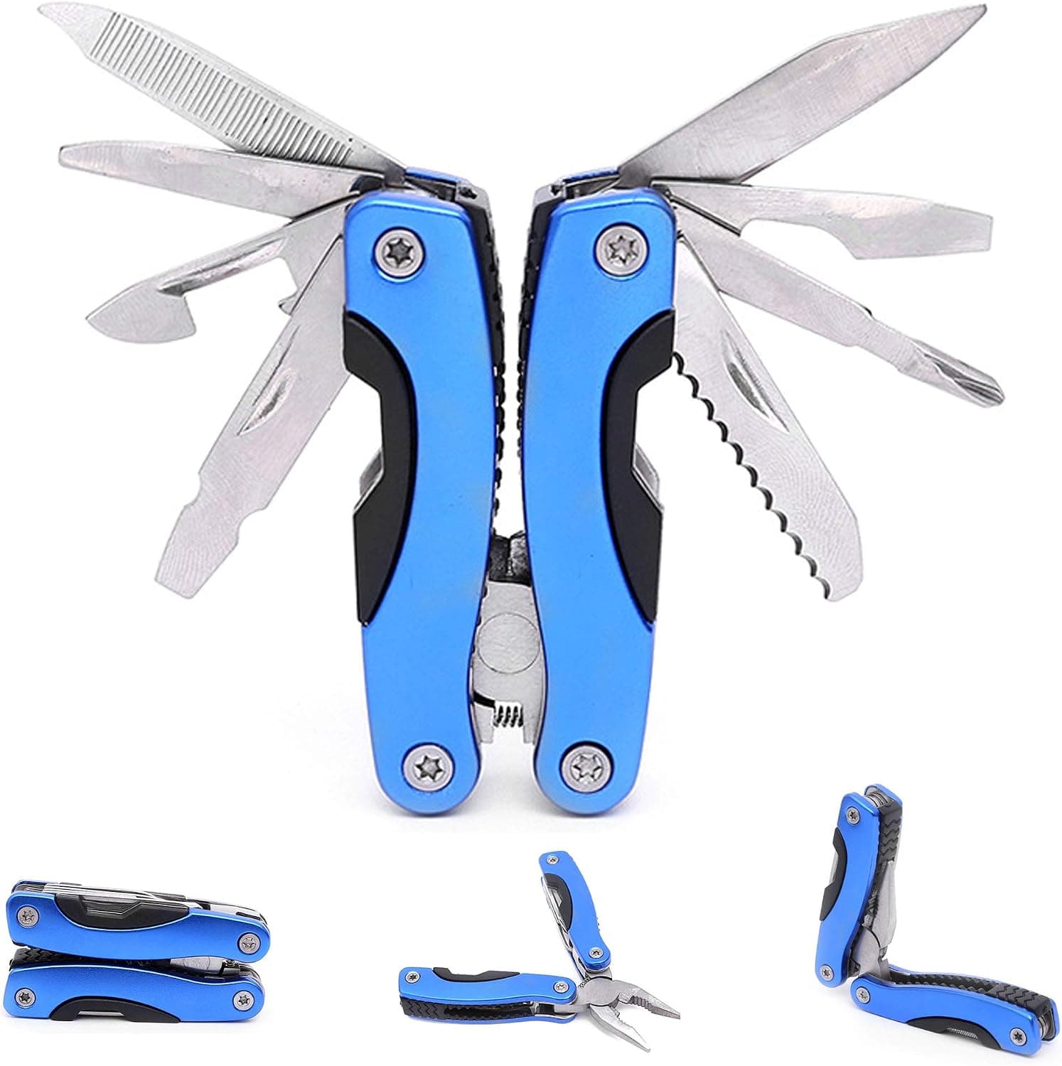Buspoll Outdoor Multi Tool Pliers, 12-in-1, Foldable, Pocket-size with Sheath, Gifts for Men and Women