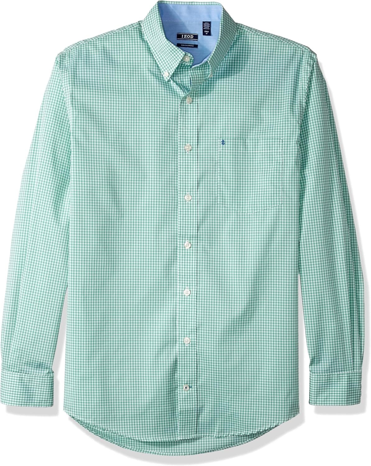 IZOD Men's Big and Tall Advantage Performance Long Sleeve Button Down Gingham Shirt