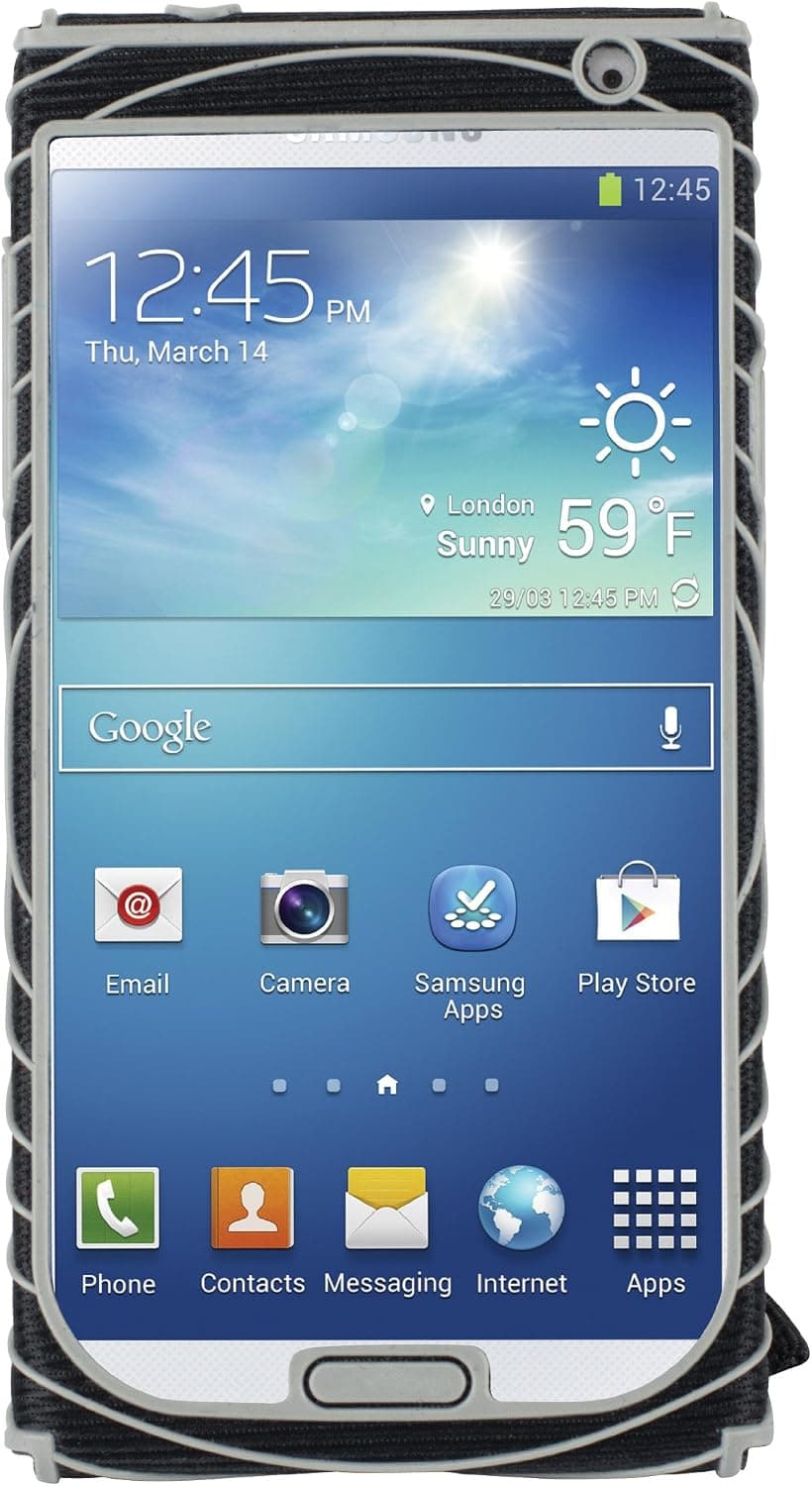Nathan Sonic Grip for Samsung GS4, Black/Silver, One Size