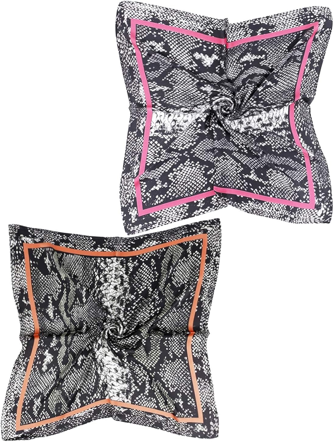 2 Packs Luxury Satin Silk Feeling Hair Scarf, Bandana Scarf, Neckerchief For Women