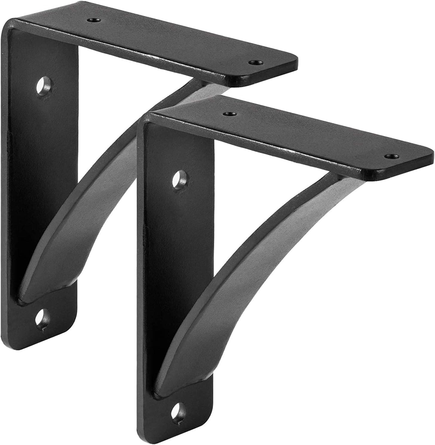 VEVOR 2 Pack Steel Shelf Brackets, Heavy Duty Hand Welded Mantel Brackets 7x6x2", 450 lbs Supports Heavy Weight, Floating Shelves Triangle Supports, DIY Rustic Shelving Joints