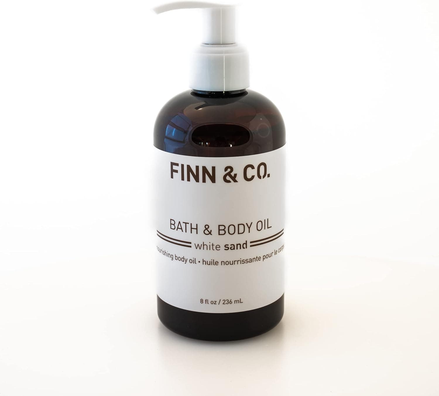 FINN & CO. White Sand Beach Inspired Fragrance Bath & Body Oil, Skin Moisturizer, Plant-Derived Nourishing Body Oil (8 oz)
