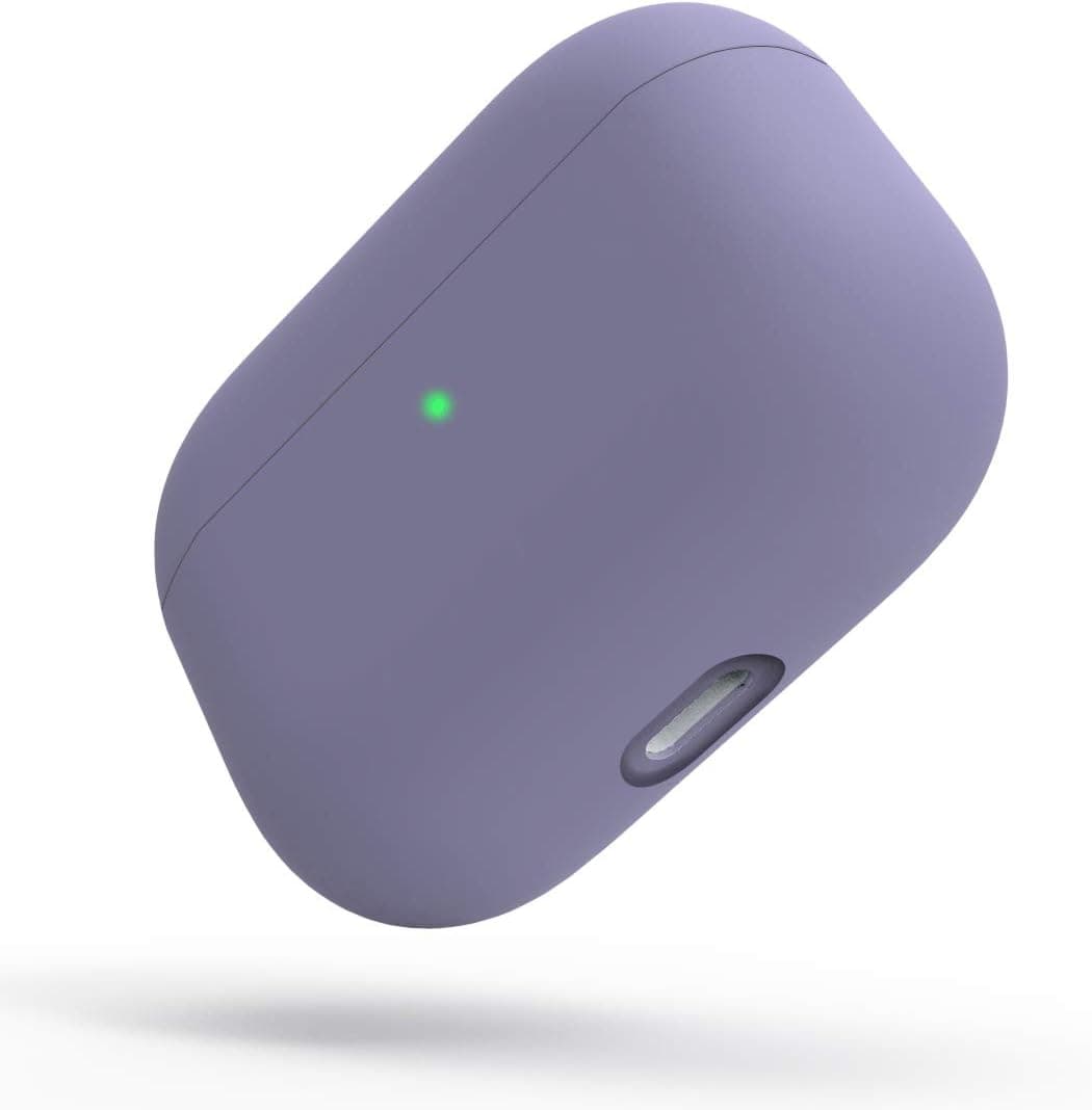 DamonLight AirPods Pro Case [Supprts Mag-Safe Charging] [Seperating Case Design] Shock-Proof Soft Silicone Cover for Airpods Pro Charging Case (Purple)