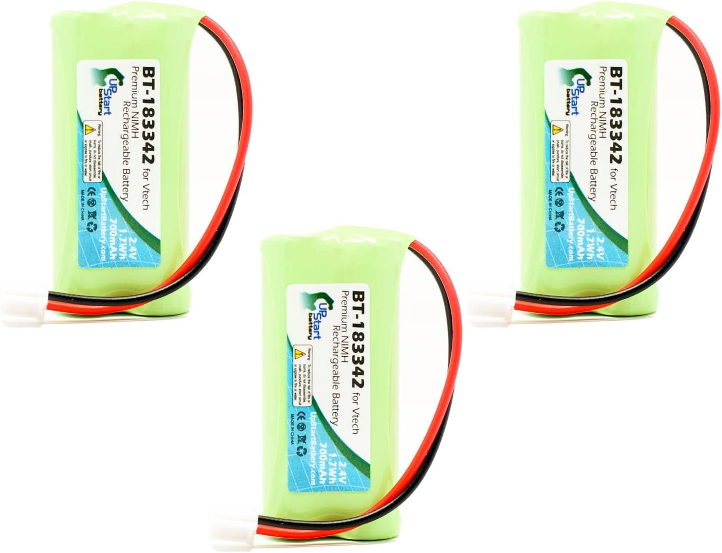 3 Pack - Replacement for Motorola L601M Battery - Compatible with Motorola Cordless Phone Battery (700mAh 2.4V NI-MH)