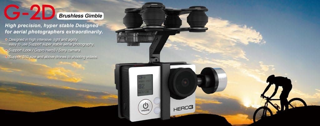 Walkera G-2D 3 Axis Brushless Gimbal for iLook / GoPro Hero 3 3+ / QR X350 Pro OS117