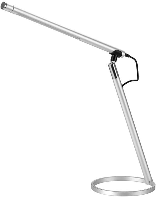 EYOCEAN Touch Control Desk Lamp, Stepless Dimming Table Lamp,6 Color Modes Eye-Caring Reading Light with Timing Function, Aluminum-Magnesium Alloy， Minimalist Design, UL Adapter Included, 7W