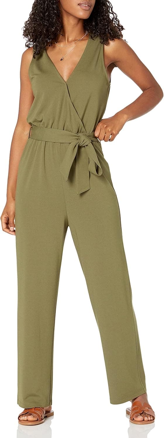 The Drop Women's @caralynmirand Sleeveless Wrap Jumpsuit