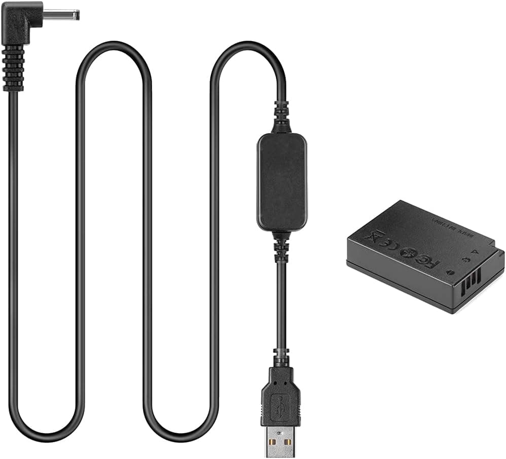 Raeisusp CA-PS700 USB Cable DR-E17 DC Coupler Dummy Battery for Canon EOS M3 M5 M6 M6 Mark ii (Not Compatible with M50)