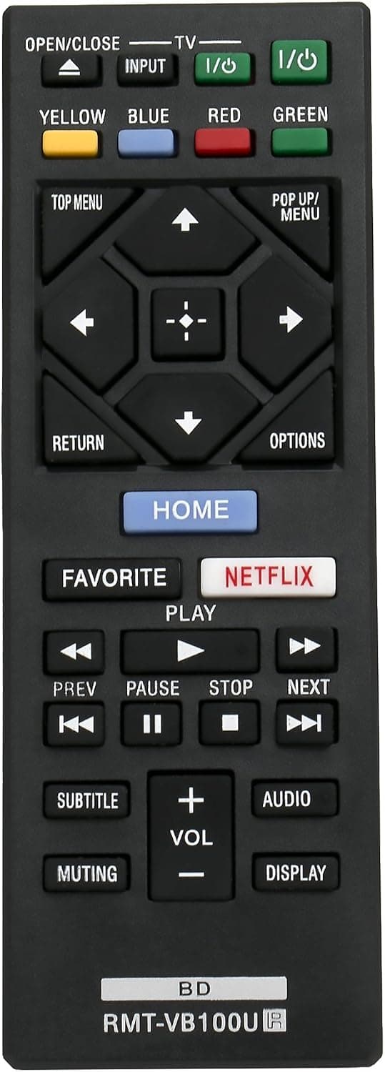 New RMT-VB100U Replaced BLU-RAY Player Remote fit for Sony Player BDP-BX150 BDP-BX350 BDP-BX550 BDP-BX650 BDP-S1500 BDP-S2500 BDP-S2900 BDP-S3500 BDP-S4500 BDP-S5500 BDP-S6500 BDP-S3700 Bdp-bx370