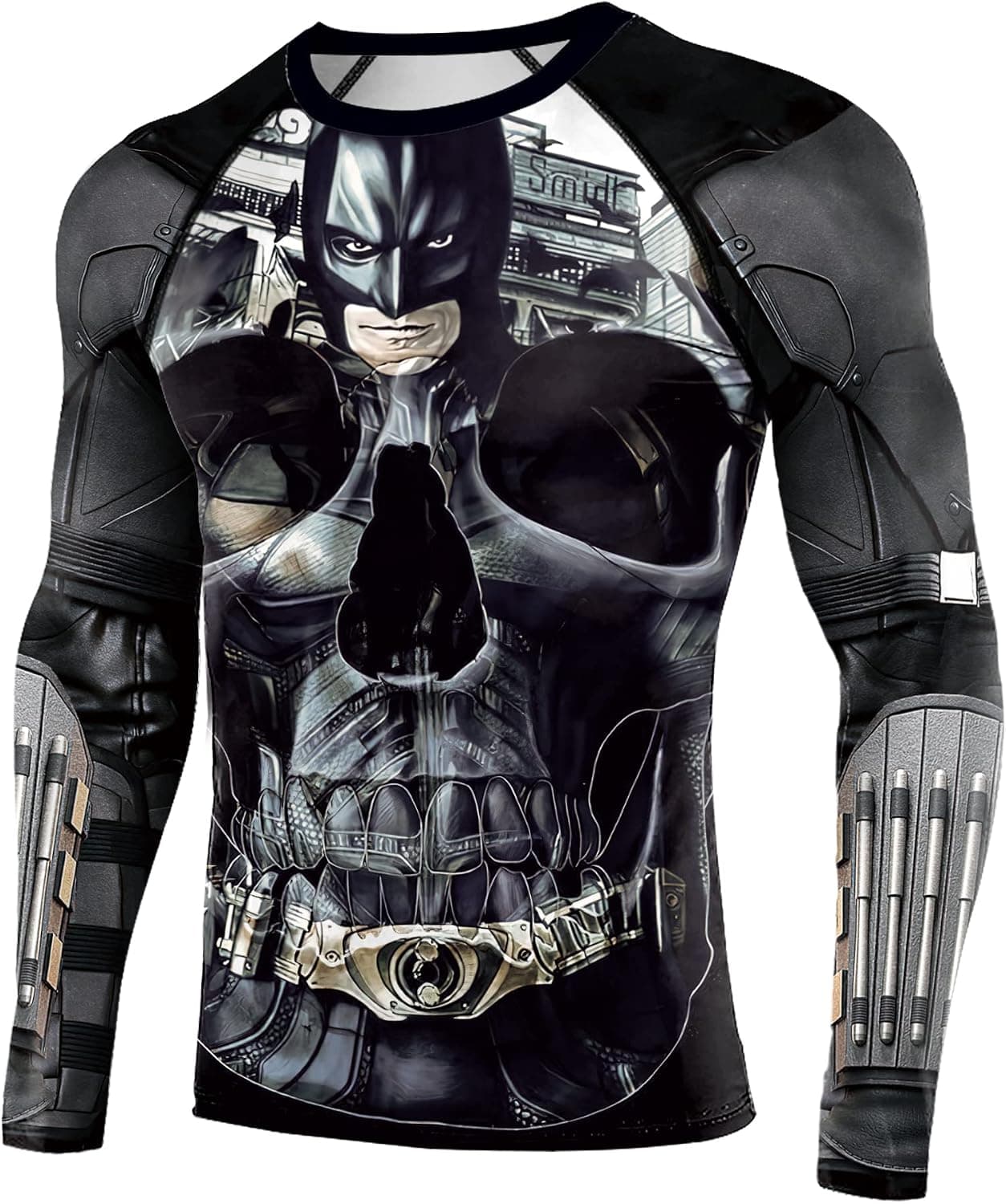Men's Compression Shirts Cool Athletic Base Layer Long Sleeve Rash Guard Shirts Workout Sports Fitness Summer Tops