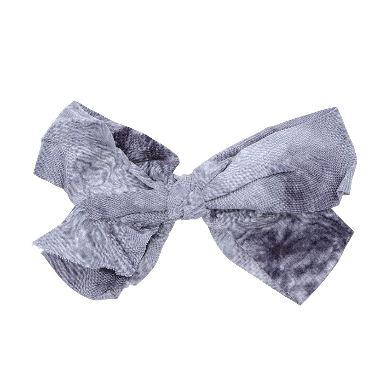 6 Inch Bow For Girls Tie Dye - Grey
