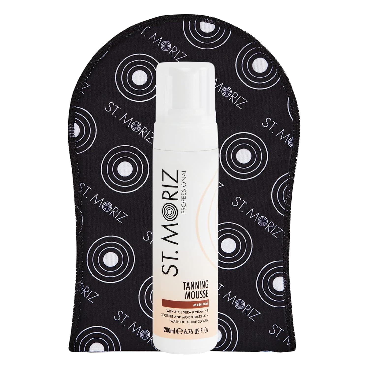 St. Moriz Professional Self-Tanning Mousse and Applicator Mitt Set - Medium - Natural Instant Bronzing