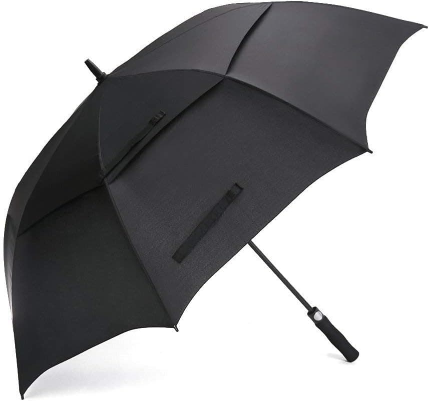 Prospo Golf Umbrella 58 inch Large Auto-Open Windproof Oversized Stick Vented Umbrellas Black New