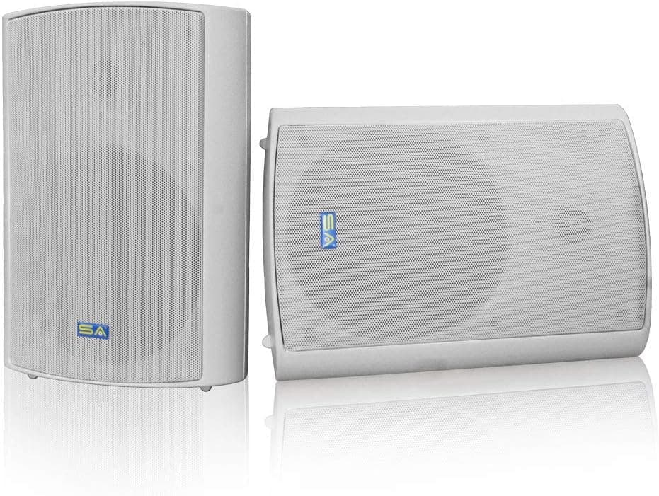 Sound Appeal Wireless Streaming 6.50" Indoor/Outdoor Weatherproof Patio Speakers, Bluetooth Speaker (Grey - Pair)