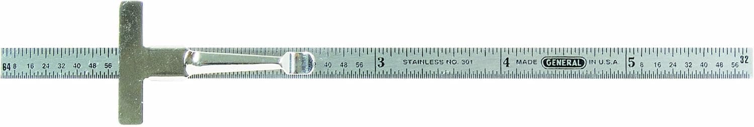 General Tools 301/1 6-Inch x 1/4-Inch Flex Precision Stainless Steel Rule, Chrome