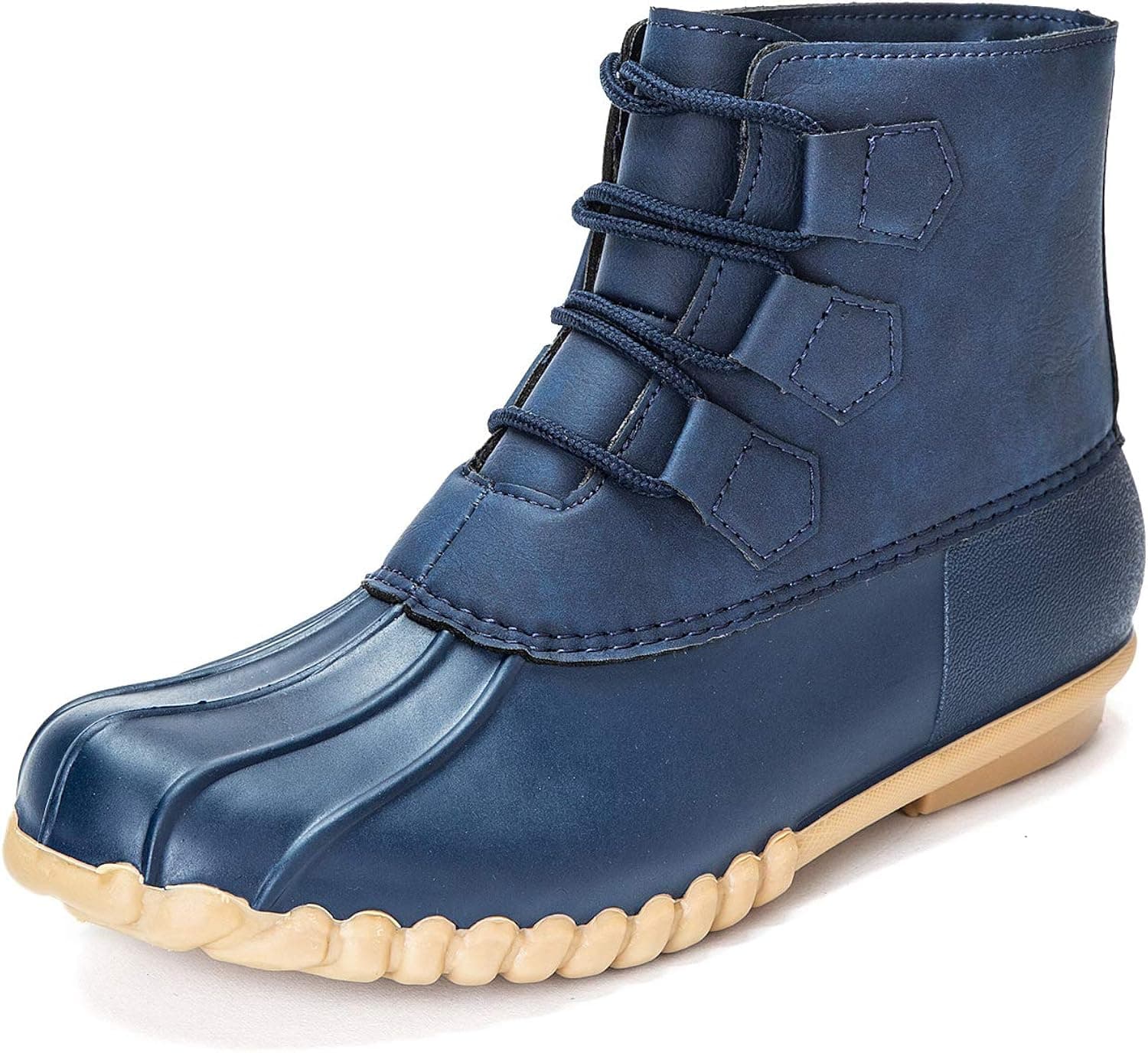 DKSUKO Women's Winter Duck Boots with Waterproof Zipper Rain Boots for Women