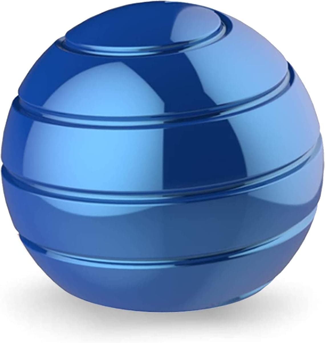 Four Brothers Kinetic Desktop Ball Toy - Aluminium Alloy Optical Illusion Spinner Ball - Office Stress Relief Gadget - Optical Illusion Fidget Spinner Ball (Blue (45mm))