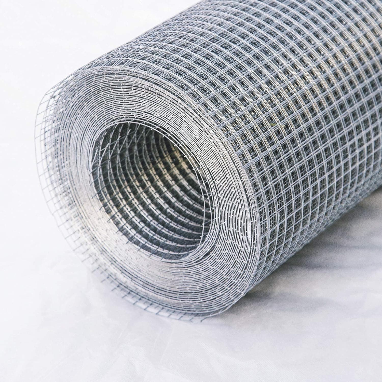 Hardware Cloth Galvanized Wire Mesh: 48 in x 100 ft Garden Welded Fence Roll 1/4 inch Square Mesh 23 Gauge Chicken Rabbit Snake Cage Heavy Duty Welding Fencing