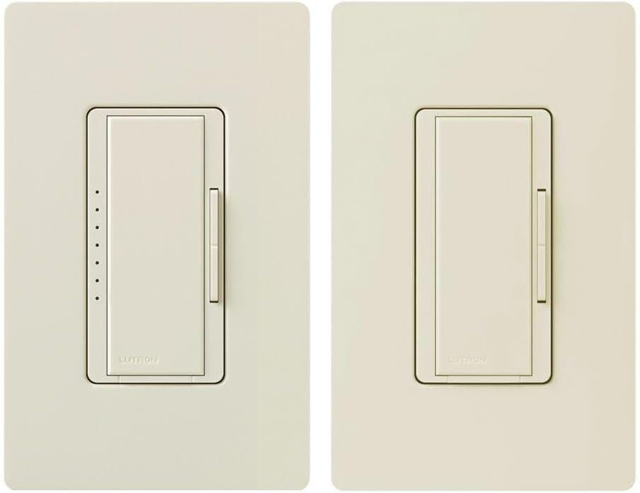 Lutron Maestro LED+ Digital Dimmer Kit for Dimmable LED, Halogen and Incandesent Bulbs | 150-Watt, Multi-Location | MACL-153M-RHW-LA | Light Almond
