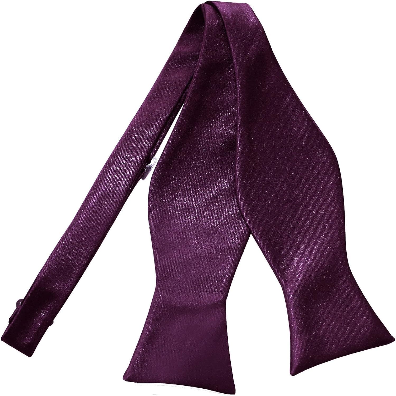 Solid Plain Satin Tuxedo Fashion Business Wedding Men's Self Tie Bow Tie