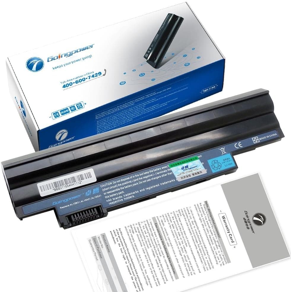 GoingPower Battery for ACER Aspire One D255E-13647 D255E-13670 D255E-13681 D255-2981 BLACK - 18 Months Warranty [li-ion 6-cell 4400MAH]