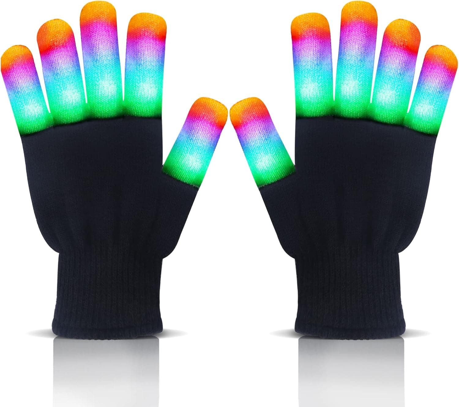 Led Gloves Light Up Gloves for adults- Led Flashing Gloves - Finger Gloves For Halloween Novelty Party Supplies Toys