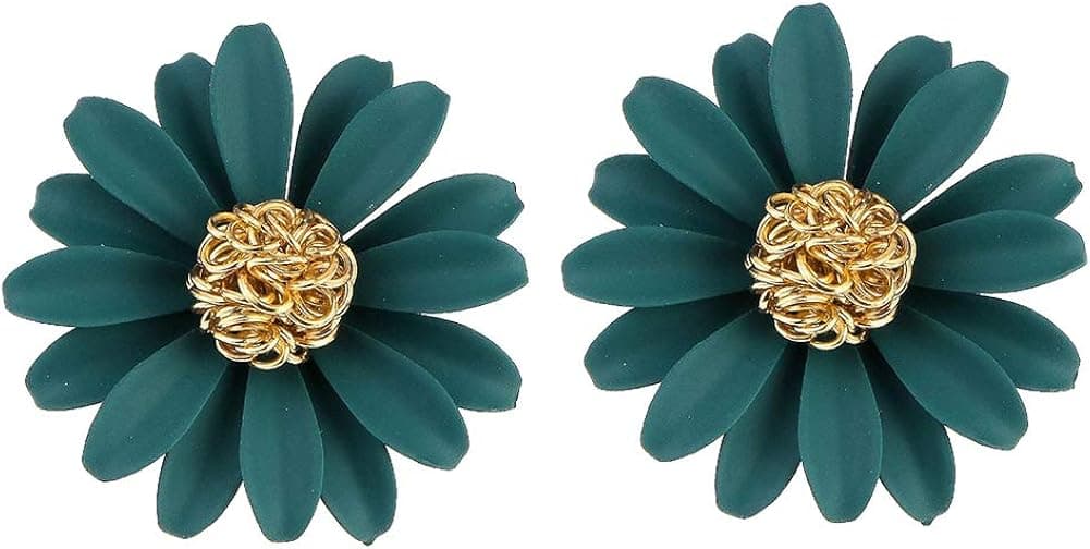 Gsdviyh36 Women Sweet Daisies Flower Shaped Stud Earrings, Ideal Valentines Costume Jewelry for Women Girls