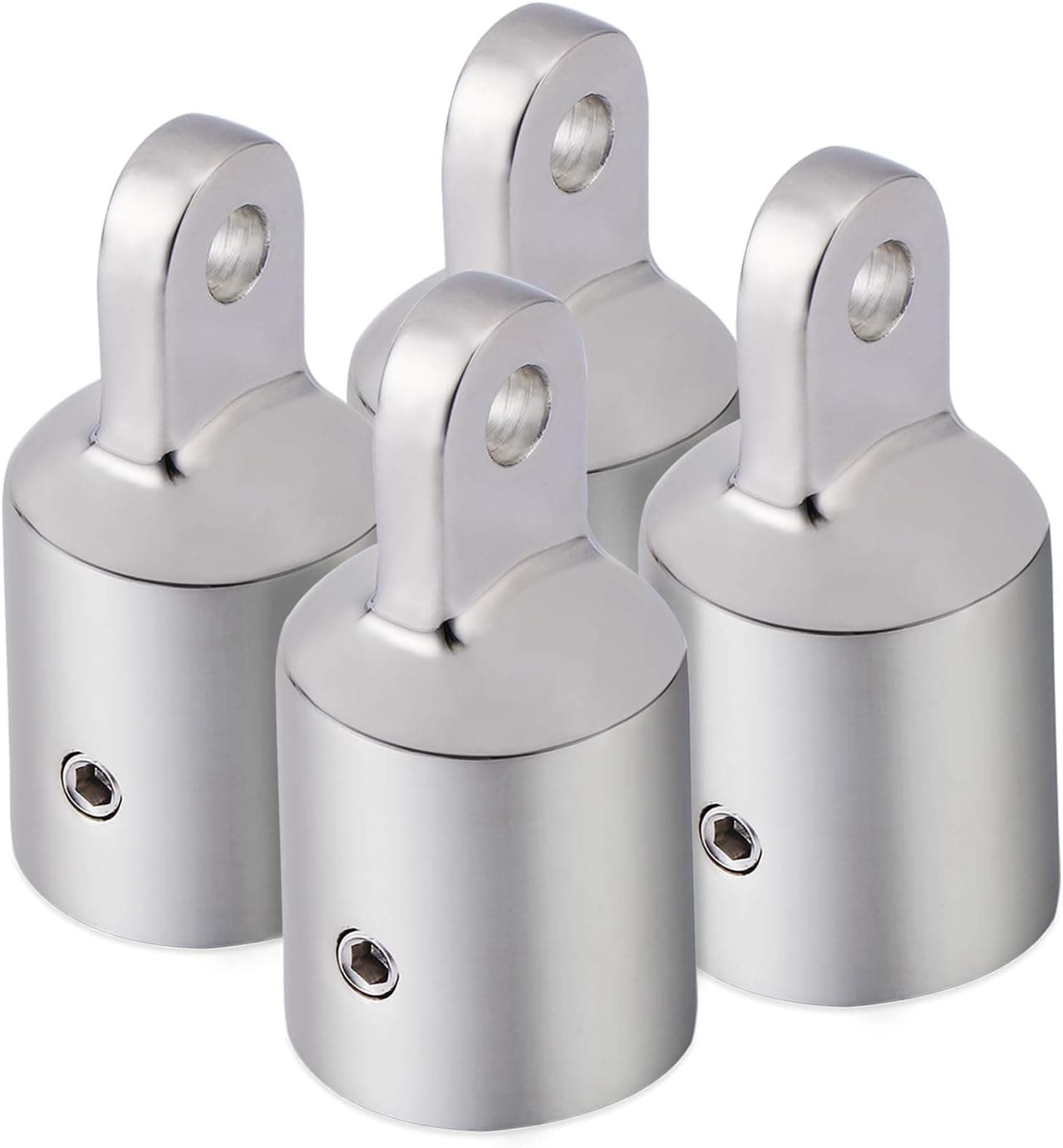 OCR 0.98"/25mm Eye End Cap Bimini Top Fitting 4Pcs, Stainless Steel Heavy Duty Bimini Top Caps