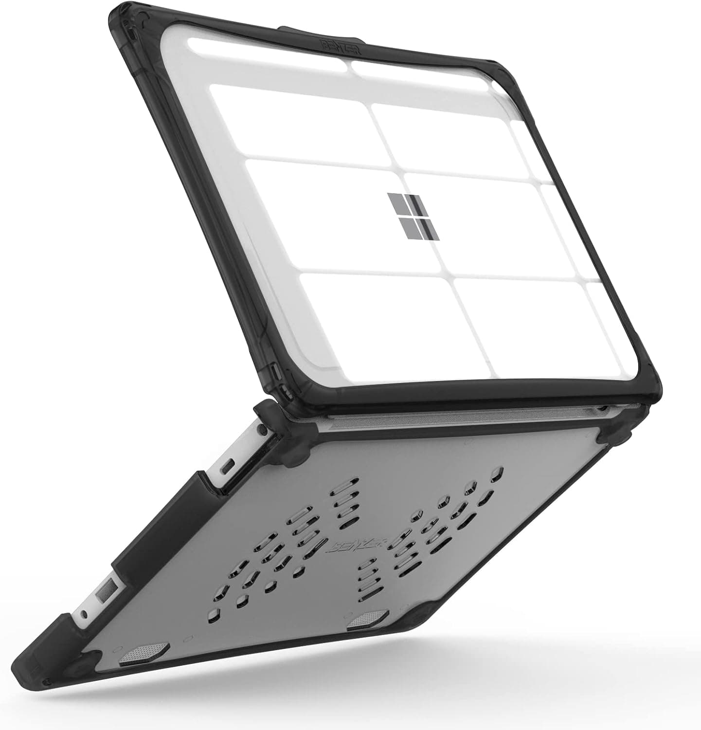 iBenzer Hexpact Case for Microsoft Surface Laptop SE 11 Inch, Heavy Duty Case for 11 in Surface Laptop SE, Protective Cover with Screen Lock for K-12 Students, Education, Classrooms, Black, MS-LSE-BK