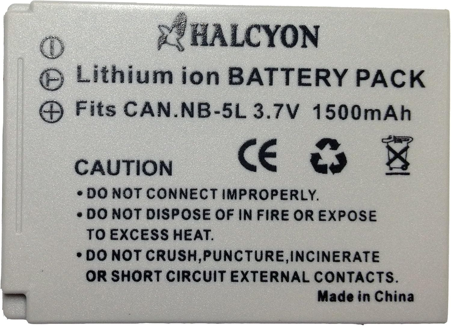 Canon NB-5L Battery for Canon PowerShot SX Cameras (Halcyon Brand)