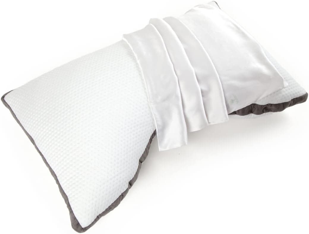 Sleep Artisan Side Sleeper Pillow Case Queen Size Luxury Side Sleeper Pillow White Bamboo Pillowcase