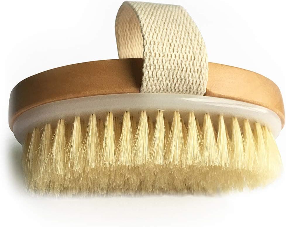 Lumeier Comfortable Soft Pigmane Bath Brush, Body Exfoliating Brush, Scrub Brush, Exfoliate and Improve Skin. (4.7x2.5x1.4In)
