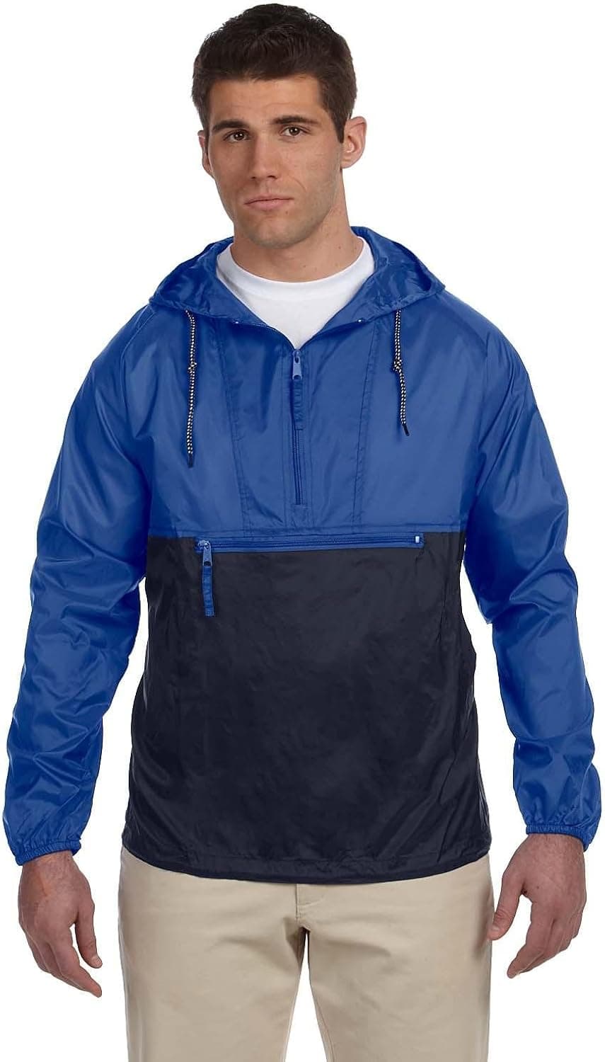 Harriton Packable Nylon Jacket>4XL ROYAL/NAVY M750