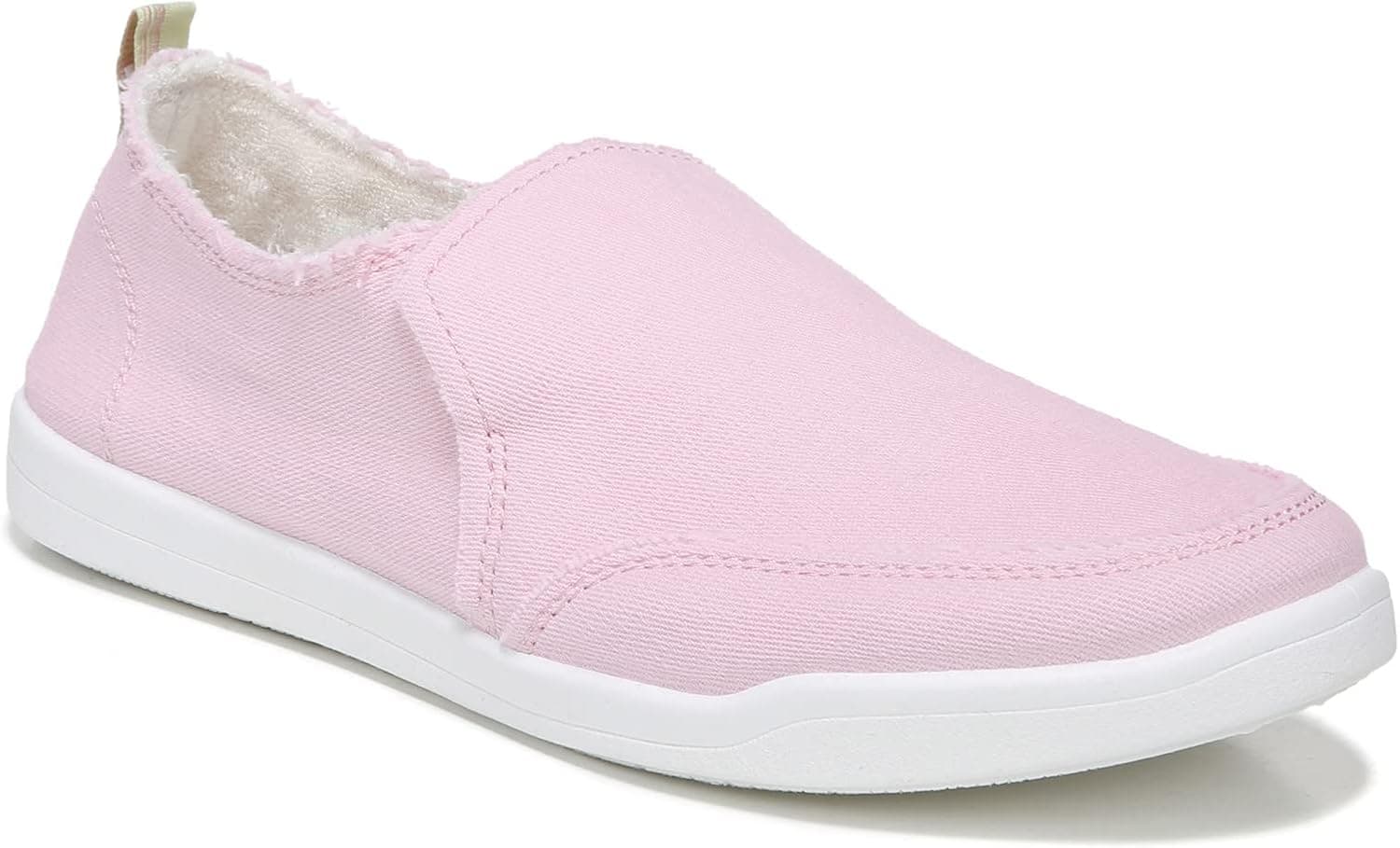 Vionic Beach Malibu Casual Women’s Slip On Sneakers-Sustainable Shoes That Include Three-Zone Comfort with Orthotic Insole Arch Support, Machine Wash Safe- Sizes 5-11 Cherry Bloss CNVS 11 Wide