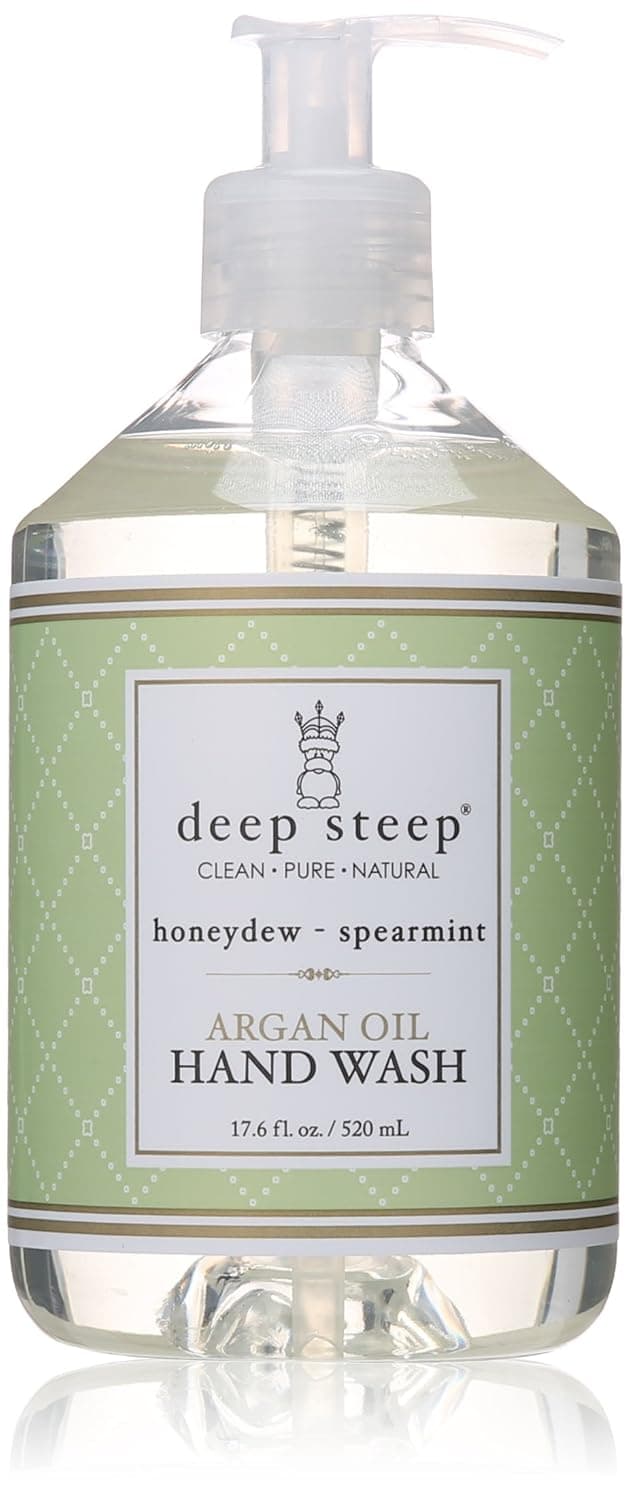 Deep Steep Argan Oil Liquid Hand Wash, Honeydew Spearmint, 17.6 Fluid Ounce