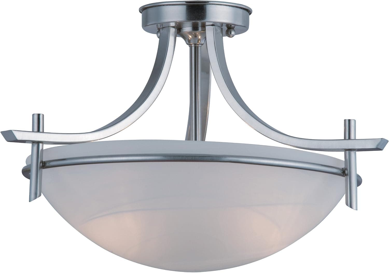 Hardware House 10-0304 Carlisle Semi Flush Ceiling Fixture, Satin Nickel