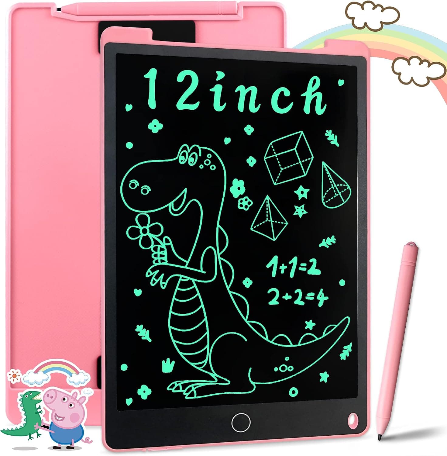 Richgv Magnetic 12 inch LCD Writing Tablet for Kids Adults. Erasable Digital Drawing Pad with Lock Key.Doodle & Scribble Boards, Learning Toys. Electronic Note Pad for Office. Home. School
