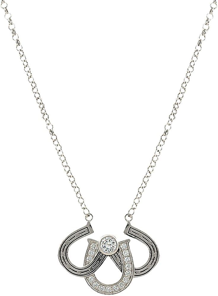 Montana Silversmiths Women's Triple The Luck Necklace Silver One Size